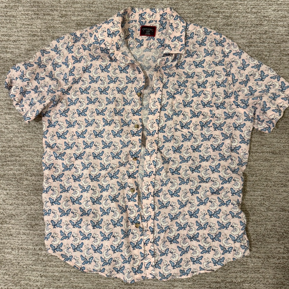 Mens Untuckit Slim shirt. 100% Linen.